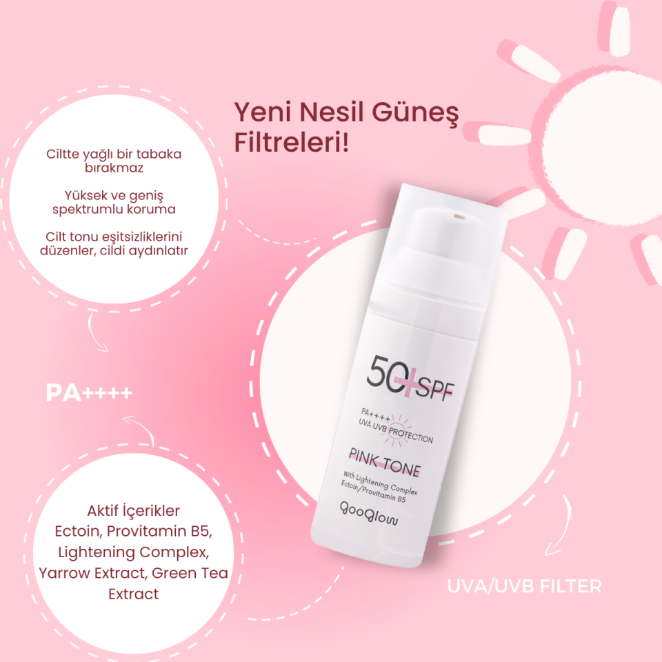 Pink Tone SPF 50+ / Güneş Koruyucu Krem